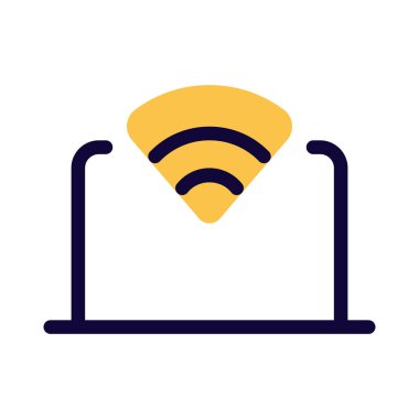 Bilgisayarda kablosuz internet bağlantısı.