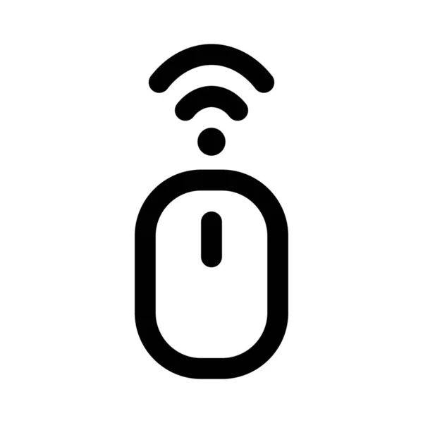 Bluetooth Ile Aygıta Bağlı Kablosuz Fare — Stok Vektör