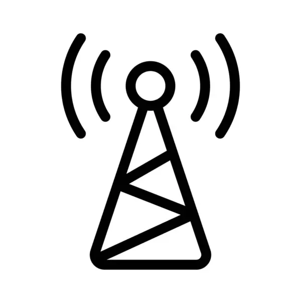 Δίκτυο Κινητής Τηλεφωνίας Από Συνδεσιμότητα Πύργου Απομονωμένο Λευκό Φόντο — Διανυσματικό Αρχείο