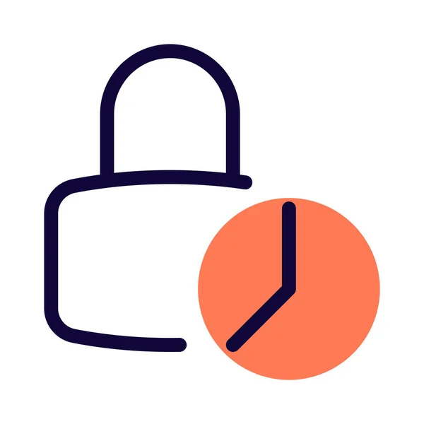 Lock Password Set Pie Chart Presentation — Stock Vector