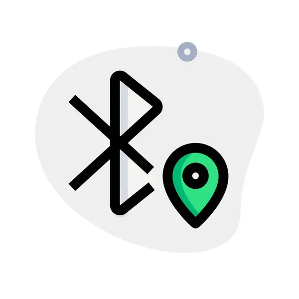 Bluetooth Enables Tracking Locations — Stock Vector