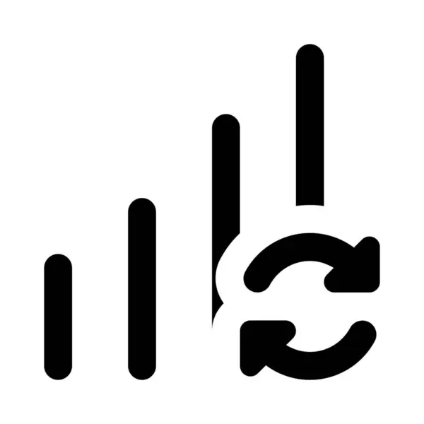 Recharger Signal Réception Cellulaire Isolé Sur Fond Blanc — Image vectorielle