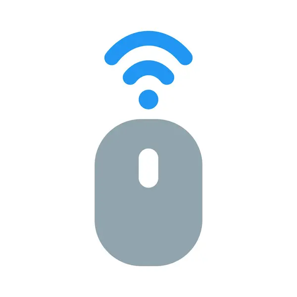 Bezprzewodowa Mysz Podłączona Urządzenia Przez Bluetooth — Wektor stockowy