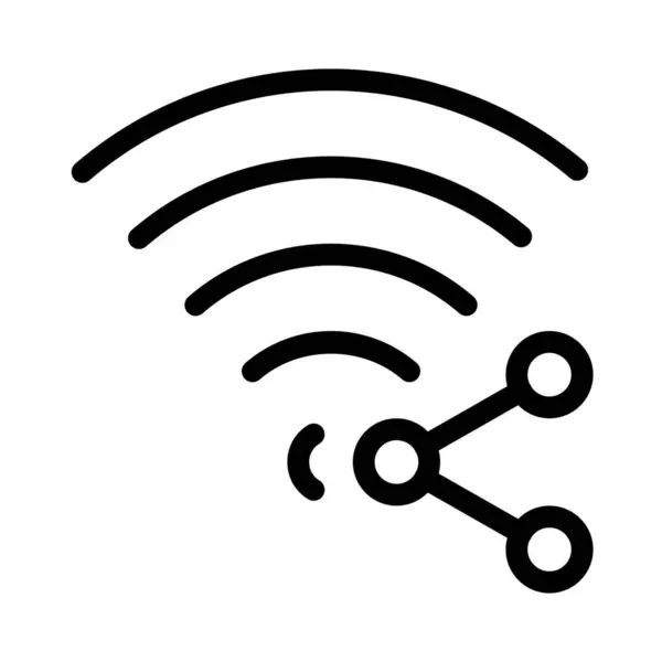 Χρήση Του Wifi Για Μεταφορά Δεδομένων Μεταξύ Συσκευών — Διανυσματικό Αρχείο
