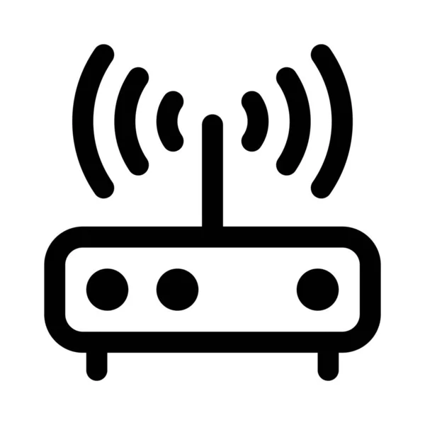 Router Internetowy Advance Silnym Sygnałem Pojedynczą Anteną — Wektor stockowy