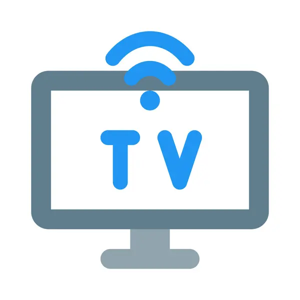 Televisión Digital Inalámbrica Conectada Internet — Vector de stock