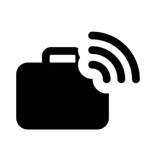 Smart Suitcase Wireless Security — Stock Vector
