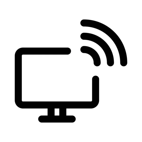 Gadget Électronique Avec Connexion Internet Sans Fil — Image vectorielle