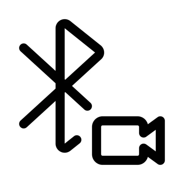 Использования Bluetooth Устройства Записи Видео — стоковый вектор