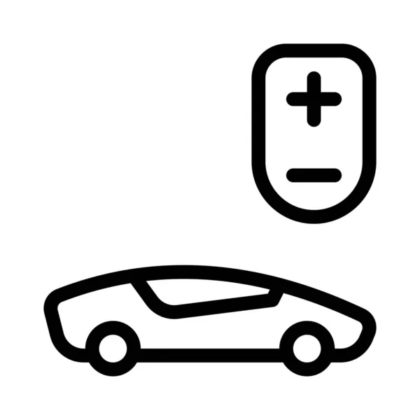 Elektroauto Mit Isoliertem Volumen Auf Weißem Hintergrund — Stockvektor