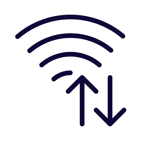 Nagy Sebességű Wifi Felgyorsítja Adatátvitelt — Stock Vector