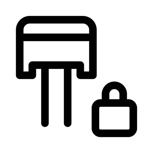 Piston Component Locking System — Stock Vector