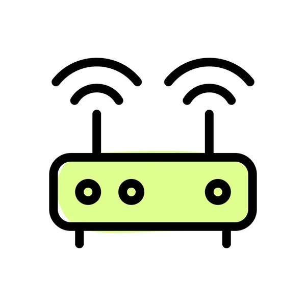 Router Internet Doppia Antenna Una Migliore Gamma — Vettoriale Stock