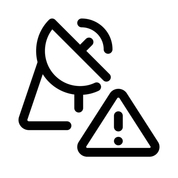 Erreur Dans Réseau Parabolique Isolé Sur Fond Blanc — Image vectorielle
