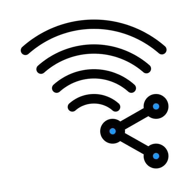 Nutzung Von Wifi Für Die Übertragung Von Daten Zwischen Geräten — Stockvektor