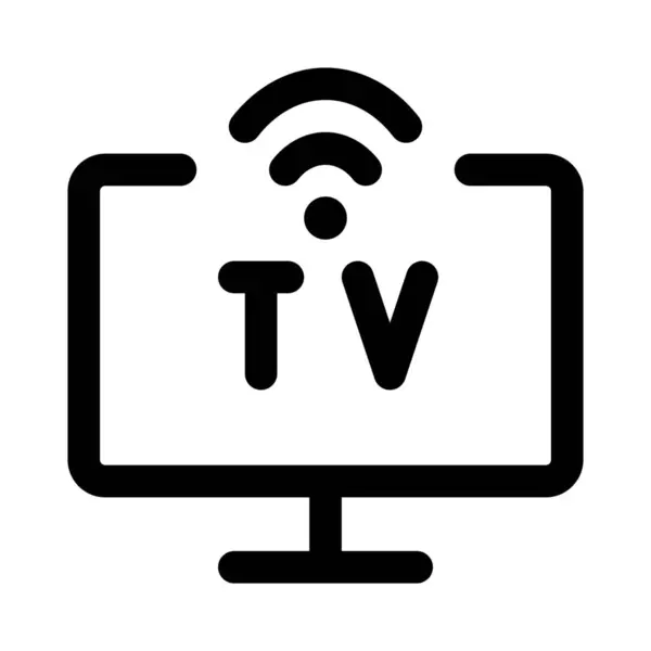 Bezdrátové Připojení Internetu Digitální Televize — Stockový vektor