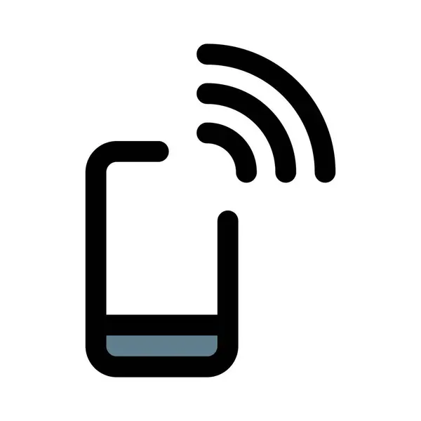 Smartphone Prend Charge Fonction Charge Sans Fil — Image vectorielle