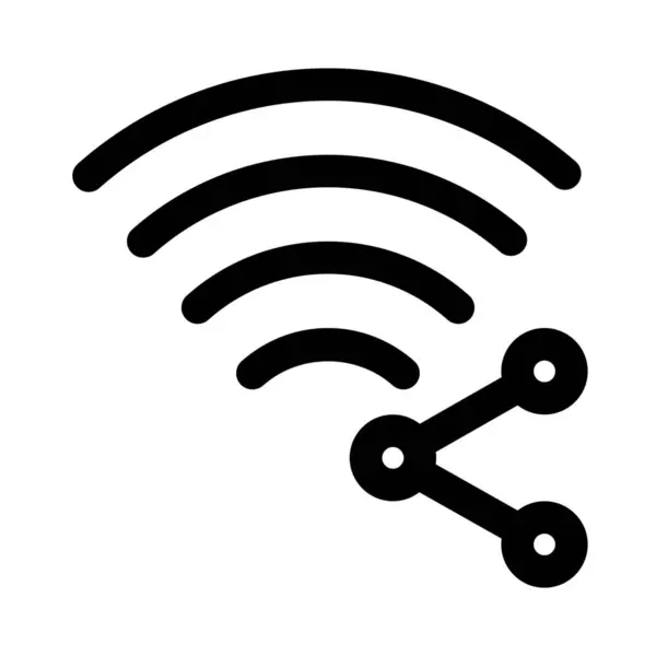 Χρήση Του Wifi Για Μεταφορά Δεδομένων Μεταξύ Συσκευών — Διανυσματικό Αρχείο