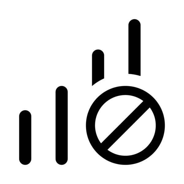 Pas Signal Connectivité Téléphone Portable Dans Réseau Dense — Image vectorielle