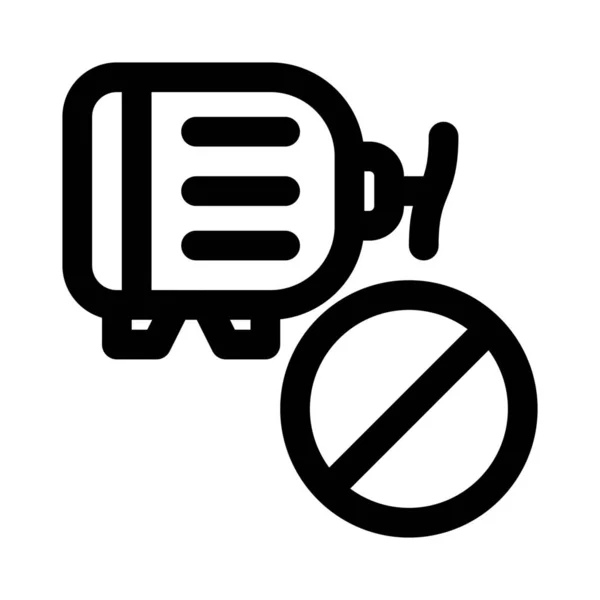 Prohibición Utilizar Dinamo Eléctrico Motor — Archivo Imágenes Vectoriales