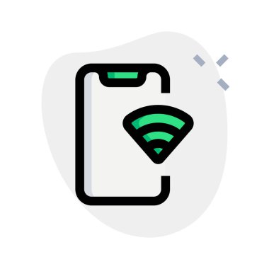 Gelişmiş kablosuz teknolojisi olan akıllı telefon..