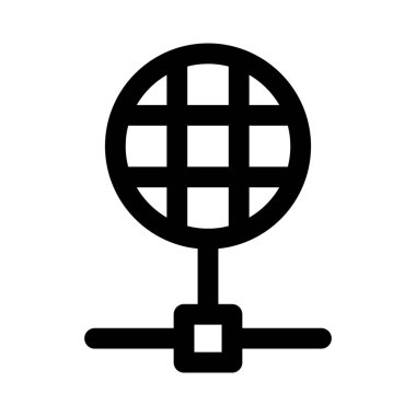 Beyaz arkaplanda dünya çapında internet bağlantısı izole edildi