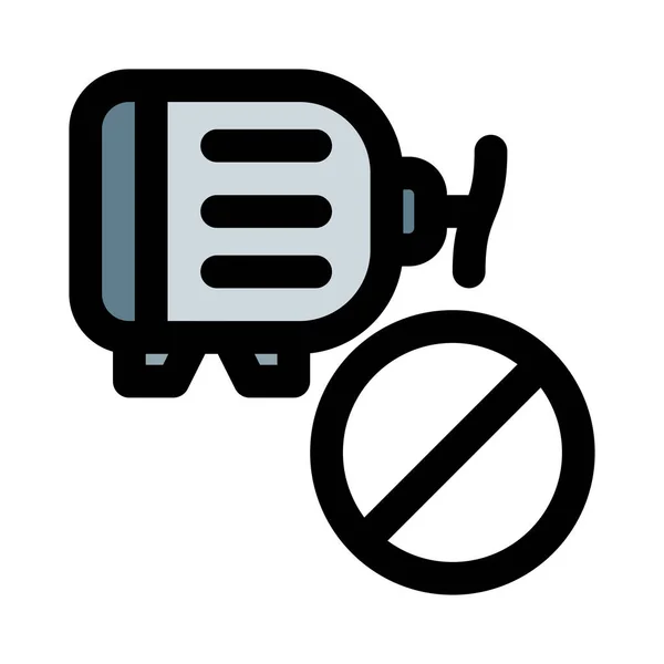 Prohibición Utilizar Dinamo Eléctrico Motor — Archivo Imágenes Vectoriales