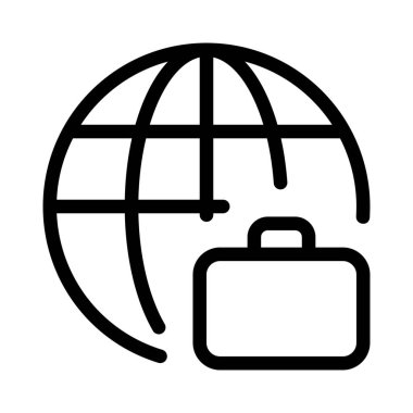 Dünya çapında seyahat için güvenlik donanımlı bavul.