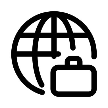 Dünya çapında seyahat için güvenlik donanımlı bavul.