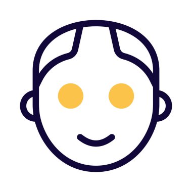 Saçları dökülmüş kel adam beyaz arka planda izole edilmiş.