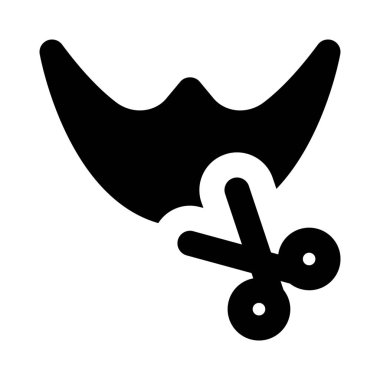 Berber dükkanında beyaz bir arka planda izole edilmiş sakal makasıyla budamak