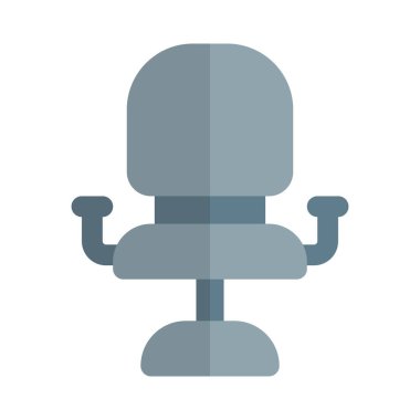 Berber dükkanında dinlenme kolu ve koltuğu olan bir sandalye.