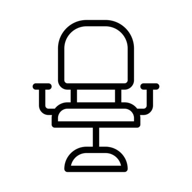 Berber dükkanında dinlenme kolu ve koltuğu olan bir sandalye.