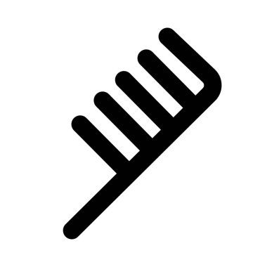 Beyaz arkaplanda izole edilmiş kulplu tarak