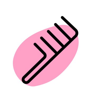 Beyaz arkaplanda izole edilmiş kulplu tarak