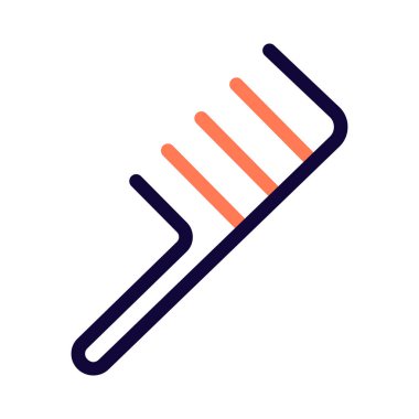 Beyaz arkaplanda izole edilmiş kulplu tarak