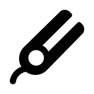 Beyaz arka planda izole edilmiş kıvırcık saç tedavisi demiri