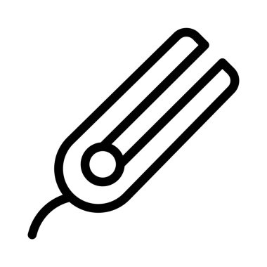 Beyaz arka planda izole edilmiş kıvırcık saç tedavisi demiri