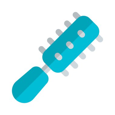 Beyaz arka planda izole edilmiş tekerlekli saç fırçası.