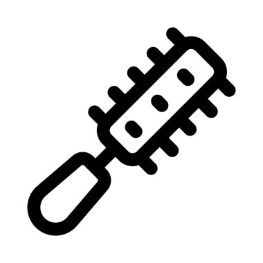 Beyaz arka planda izole edilmiş tekerlekli saç fırçası.