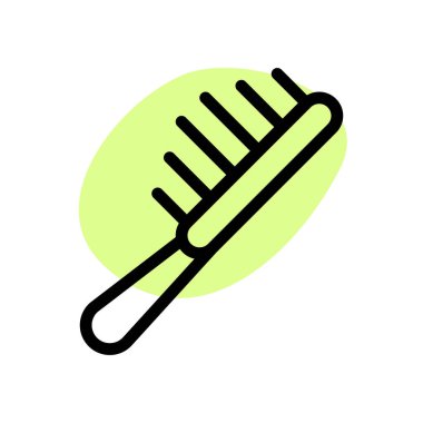 Modern saç fırçası beyaz arka planda izole edilmiş.