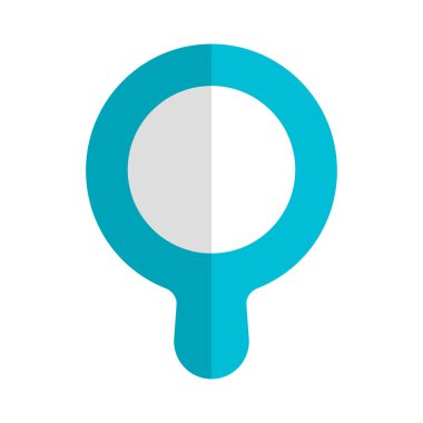 El yapımı ayna makyajı beyaz bir arkaplanda izole edilmiş.