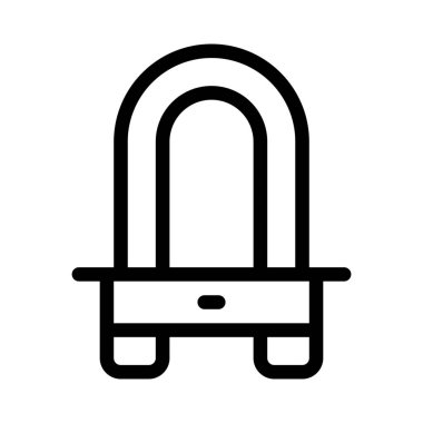 Beyaz bir arkaplanda izole edilmiş eğri büğrü bir ayna