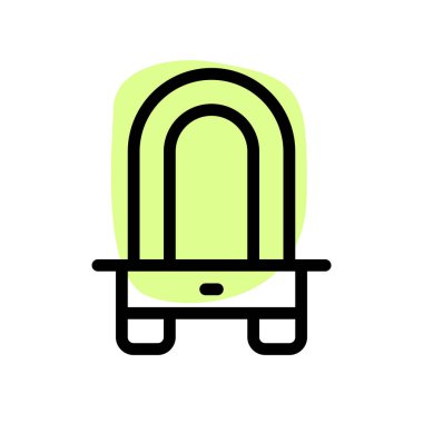 Beyaz bir arkaplanda izole edilmiş eğri büğrü bir ayna