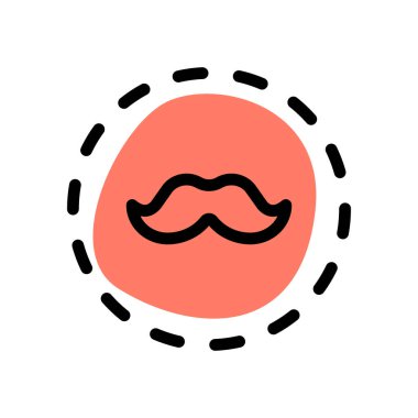 Tarz Sakalı ve Bıyık Salonu beyaz bir arkaplanda izole edilmiş.