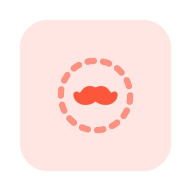 Tarz Sakalı ve Bıyık Salonu beyaz bir arkaplanda izole edilmiş.