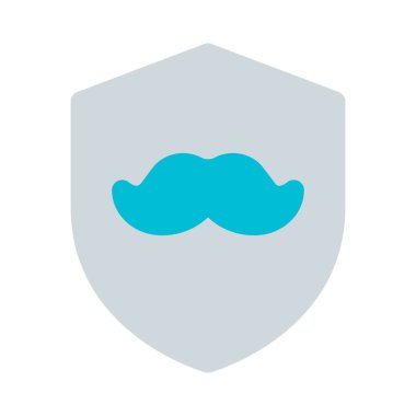 Dandy bıyığını emniyete alıyorum beyaz bir arkaplanda.