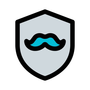 Dandy bıyığını emniyete alıyorum beyaz bir arkaplanda.