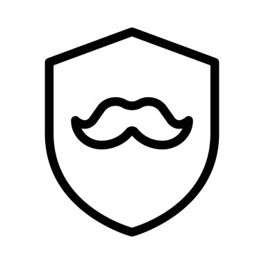 Dandy bıyığını emniyete alıyorum beyaz bir arkaplanda.