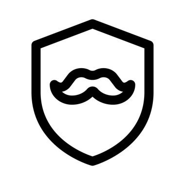 Dandy bıyığını emniyete alıyorum beyaz bir arkaplanda.